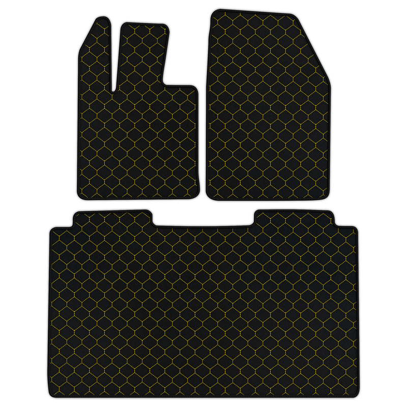 Customizable Leather Floor Mats with Hex Pattern for Tesla CyberTruck