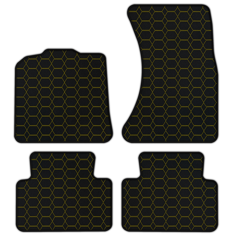 Customizable Leather Floor Mats with Hexagon Hex Pattern for Porsche Macan (2014-2023)