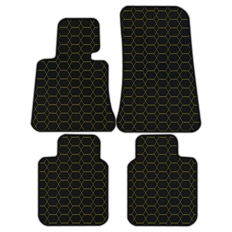 Customizable Leather Floor Mats with Hexagon Hex Pattern for Rolls Royce Phantom Drophead Coupe (2007-2016)