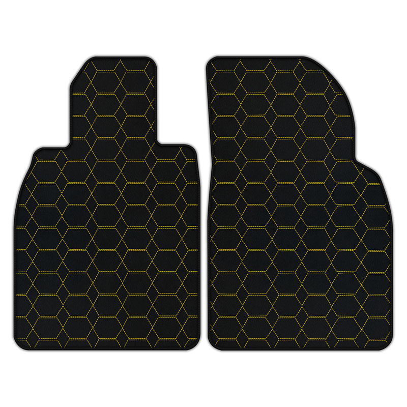 Customizable Leather Floor Mats with Hexagon Hex Pattern for Porsche 981 Cayman (2012–2016)