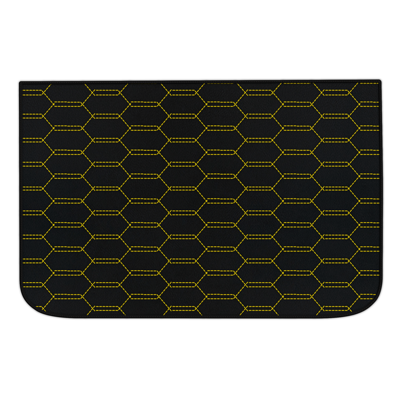 Customizable Leather Trunk Floor Mats with Interlaced Hex Pattern for Ferrari Roma (2021-2024)