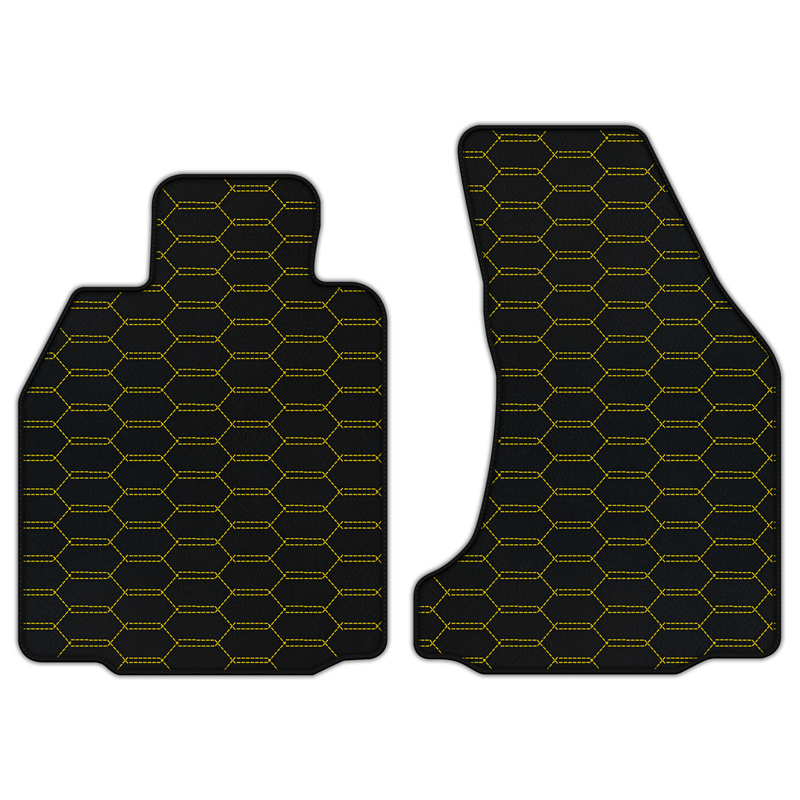 Customizable Leather Floor Mats with Interlaced Hex Pattern for Porsche Porsche 987 Cayman (2009-2012)