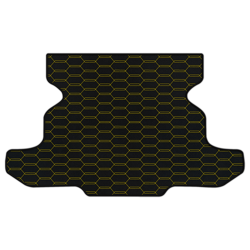 Customizable Leather Trunk Floor Mats with Interlaced Hex Pattern for Chevrolet Corvette C5 (1997-2004)