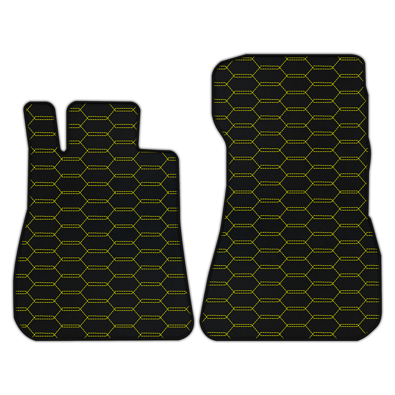 Customizable Leather Floor Mats with Interlaced Hex Pattern for Mercedes Benz AMG GT 2-Door Coupe (2014-2025)