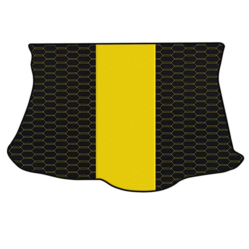 Customizable Leather Trunk Floor Mats with Interlaced Hex Pattern for Alfa Romeo 147 (2000-2010)