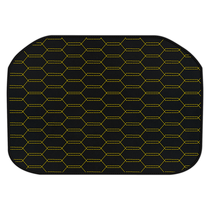 Customizable Leather Trunk Floor Mats with Interlaced Hex Pattern for Ferrari 456 (1992-2003)