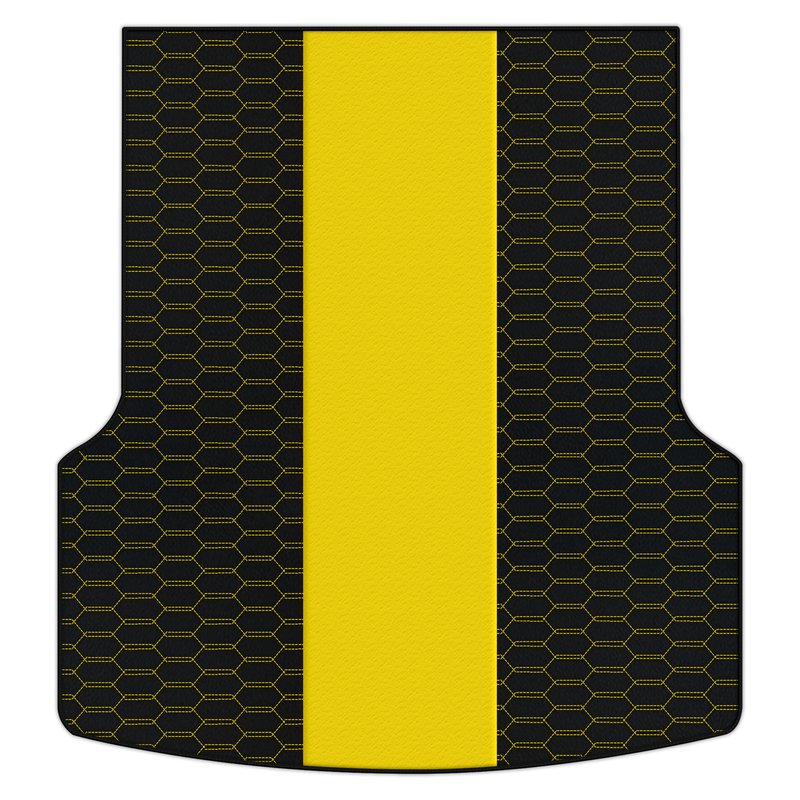 Customizable Leather Trunk Floor Mats with Interlaced Hex Pattern for Bentley Flying Spur (2019-2023)