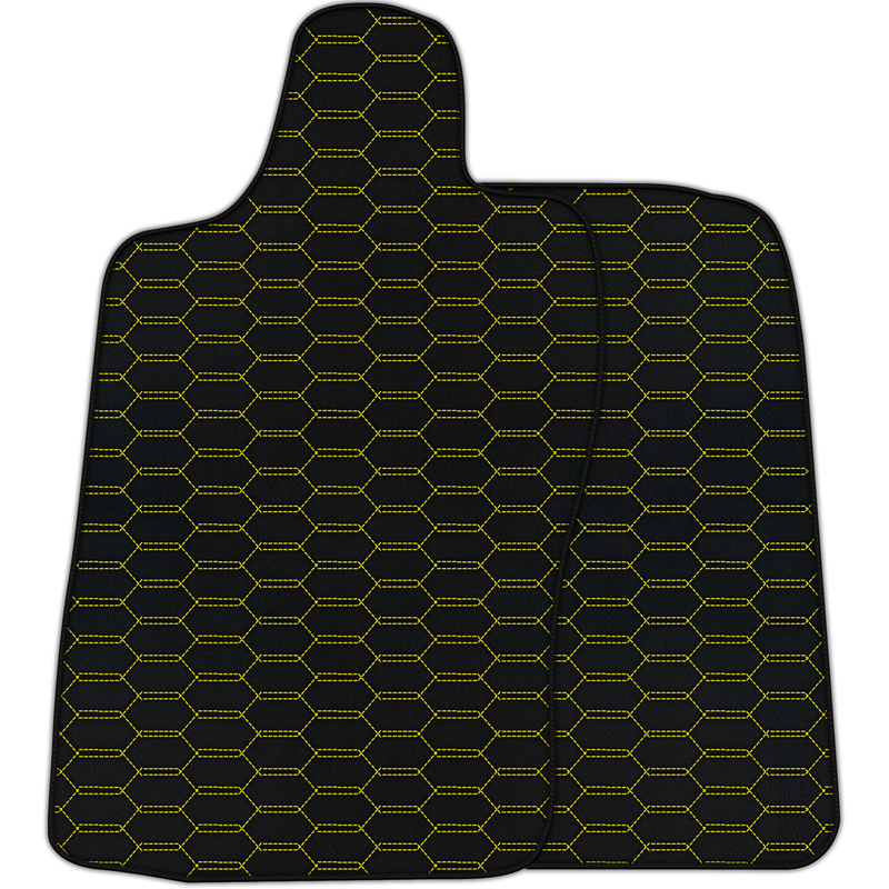 Customizable Leather Floor Mats with Interlaced Hex Pattern for Aston Martin DB11 (2016–2023)