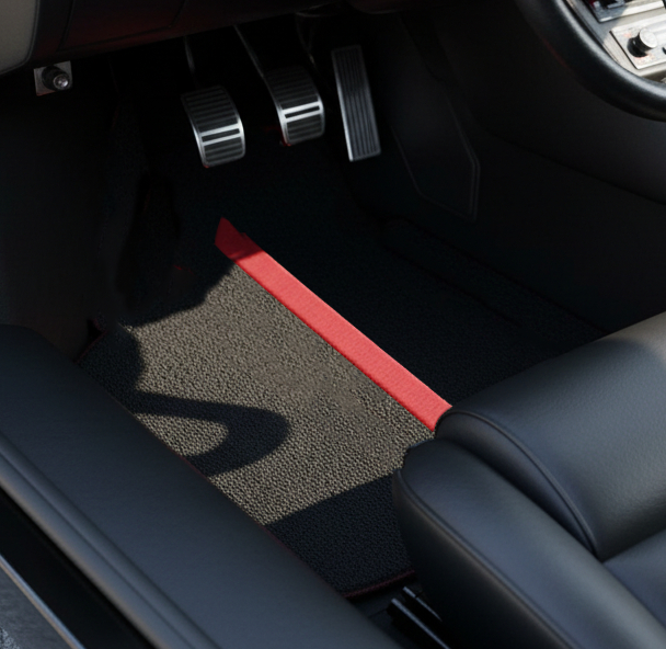 Customizable Leather Floor Mats with Line Pattern for Lamborghini Countach (1974–1990) - AutoWin