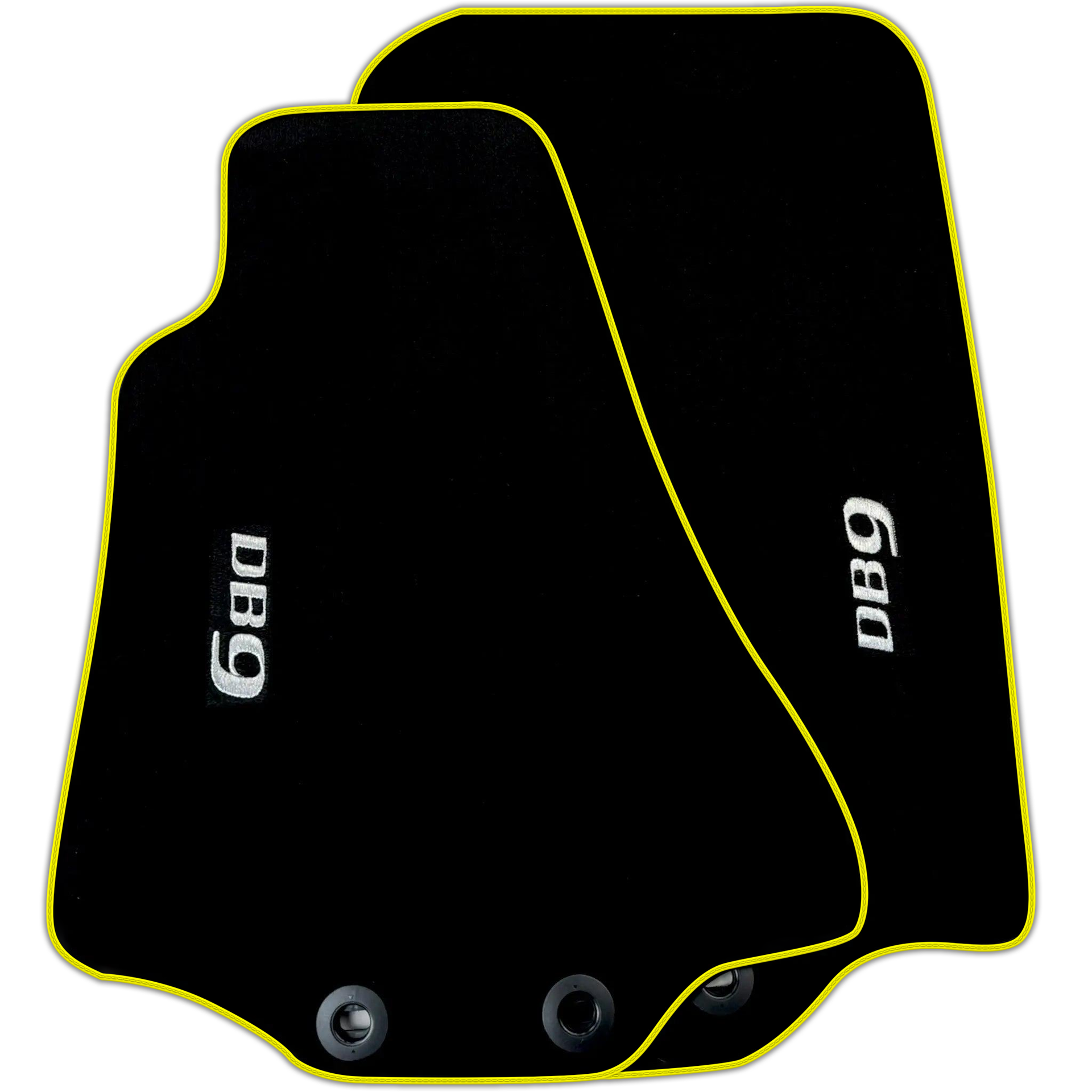 Black Floor Mats for Aston Martin DB9 (2004-2016) Various Trim Colors