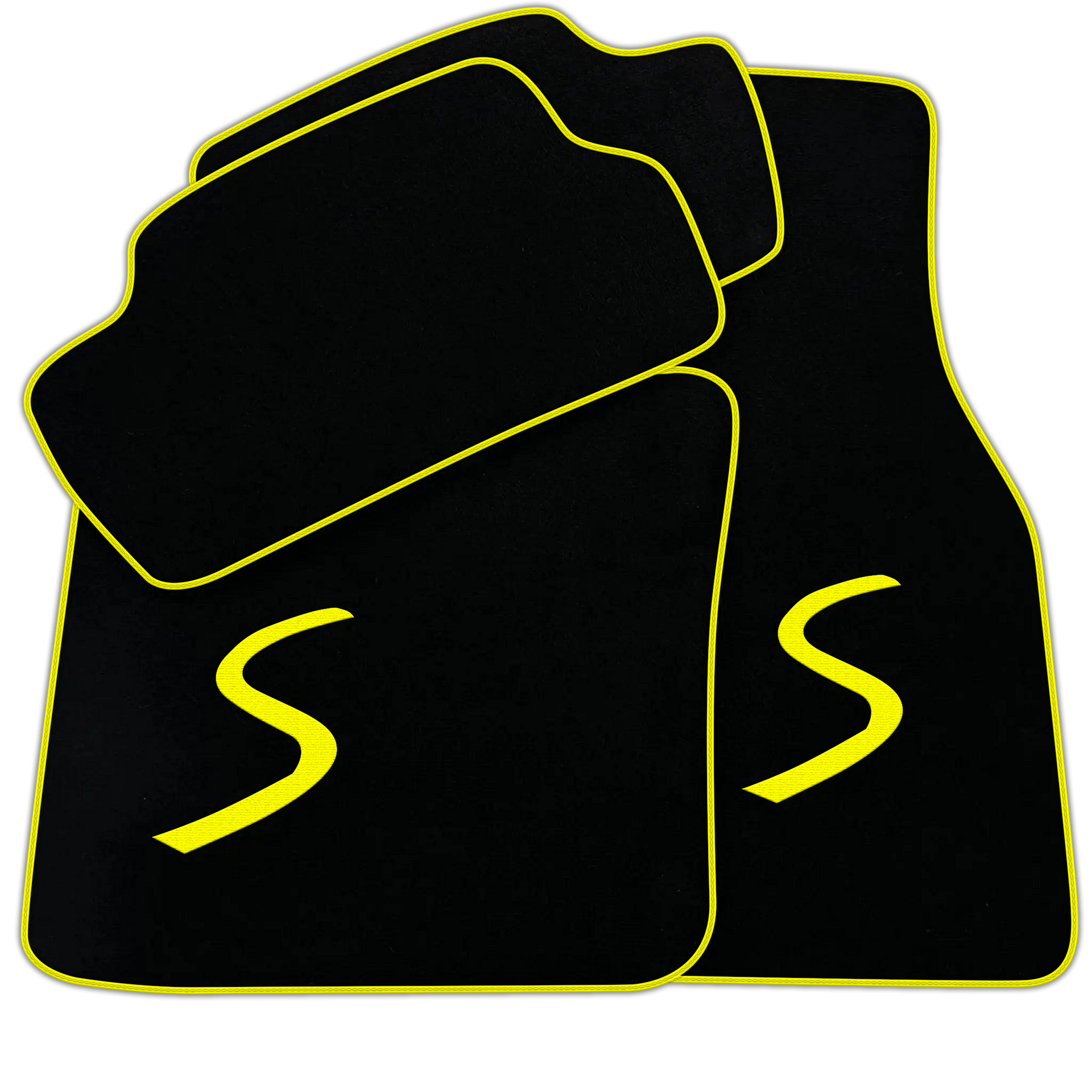 Black Floor Mats for Mini Cooper / One F55 5-Doors (2015-2023)