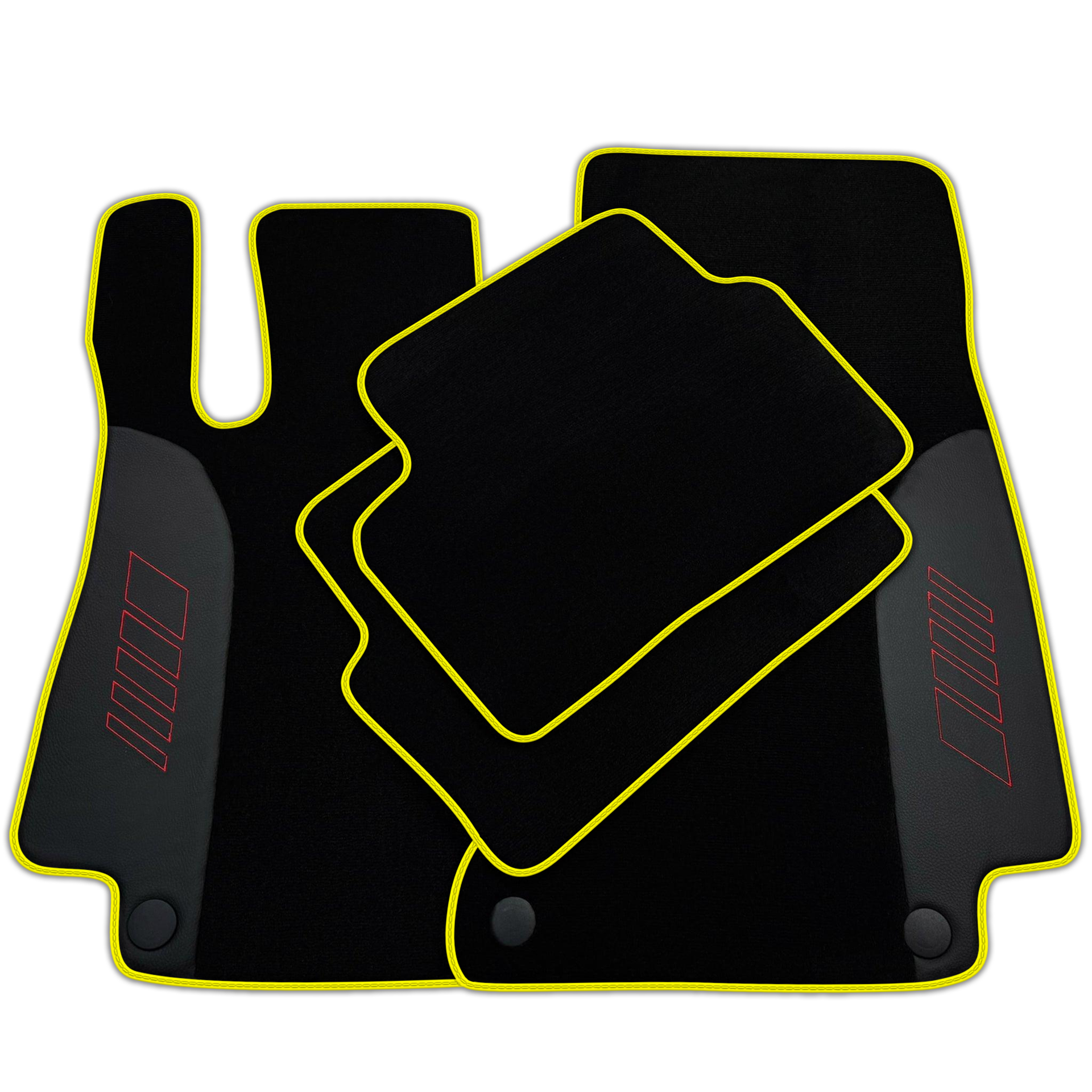 Black Floor Mats For Mercedes Benz C-Class C205 Coupe (2015-2018) | AutoWin Edition