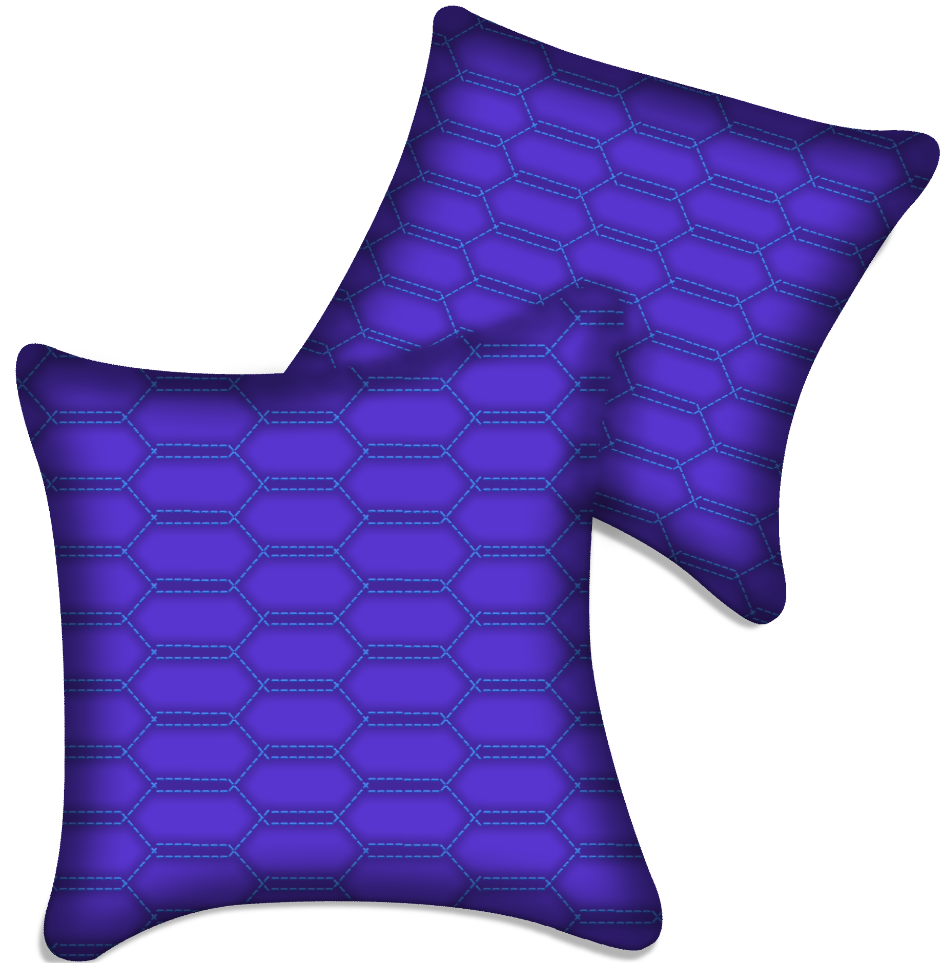 Customizable Purple Leather Pillows Set of 2 for All Vehicles