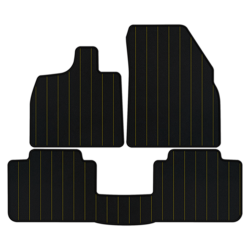 Customizable Leather Floor Mats with Line Pattern for Lotus Emeya (2024-2025)