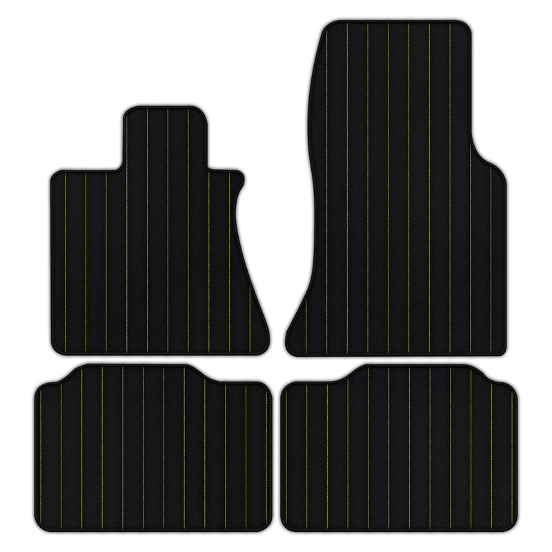 Customizable Leather Floor Mats with Line Pattern for Rolls Royce Phantom VIII (2017-2024)