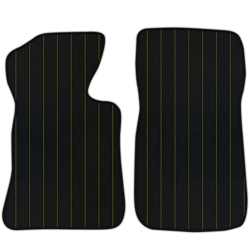 Customizable Leather Floor Mats with Line Pattern for Chevrolet Corvette C2 (1963-1967)