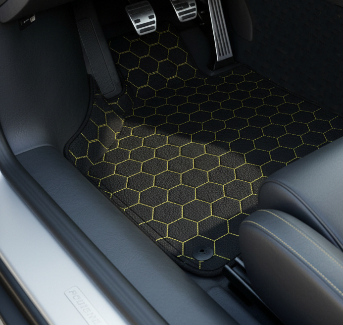 Customizable Leather Floor Mats with Divario Pattern for Lamborghini Diablo (1990-2001) - AutoWin