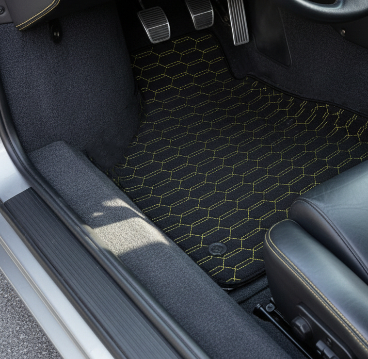 Customizable Leather Floor Mats with Divario Pattern for Lamborghini Diablo (1990-2001) - AutoWin