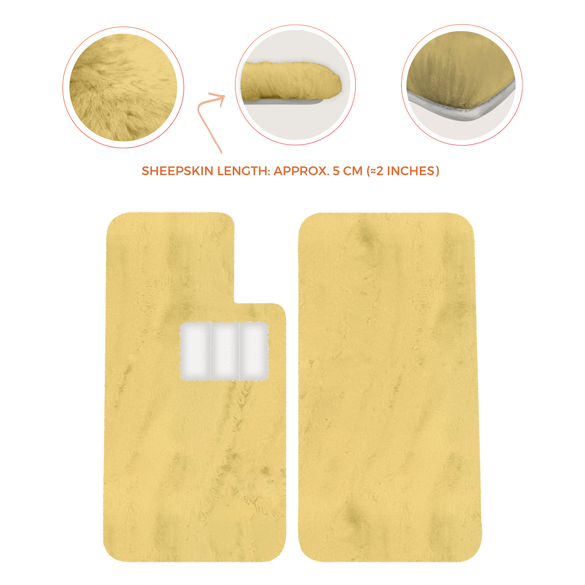 Premium Sheepskin Floor Mats for Aston Martin V8 Virage (1989-1995) Coupe