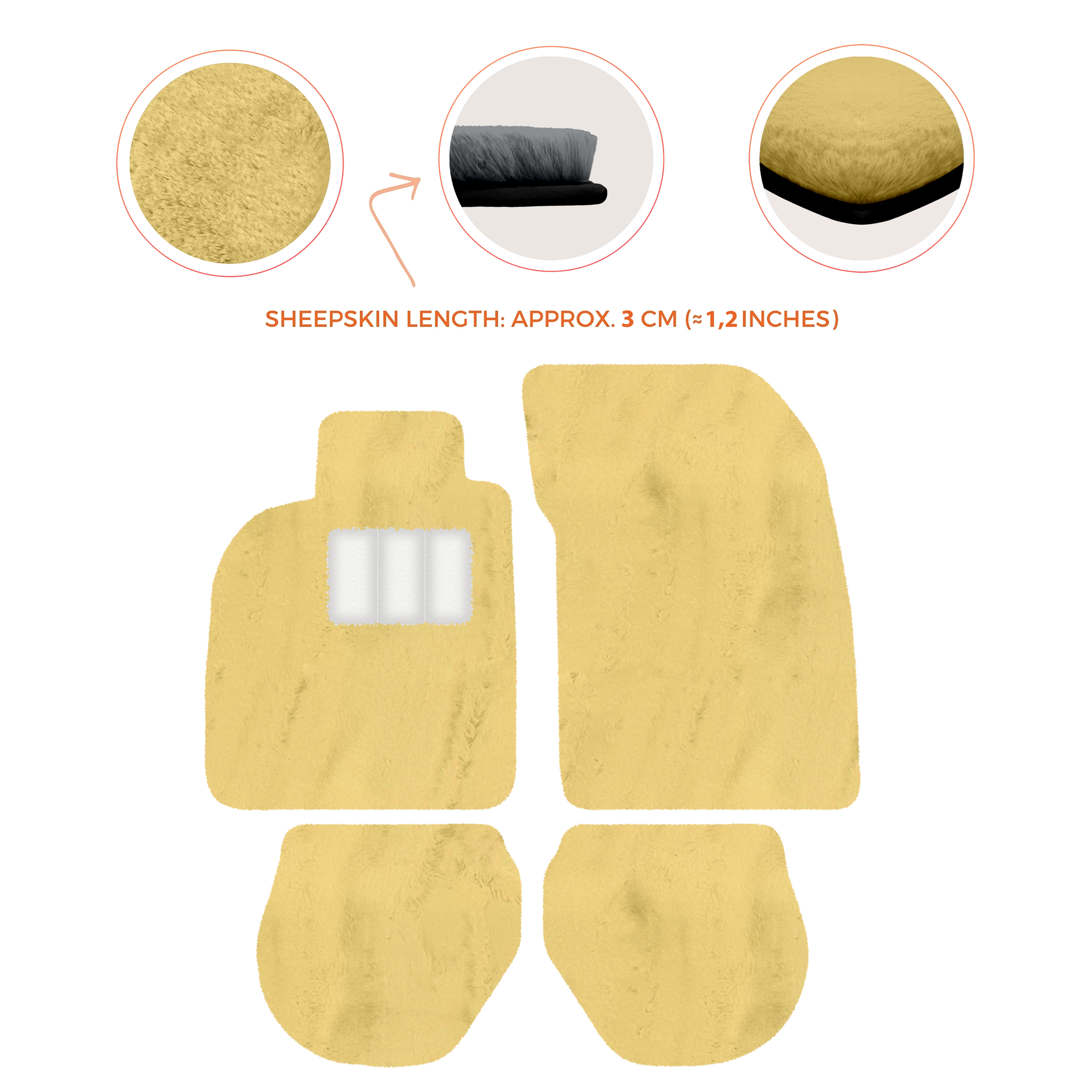 Customizable Leather Floor Mats with Triangle Pattern for Porsche 911 - 993 (1994-1998) - AutoWin