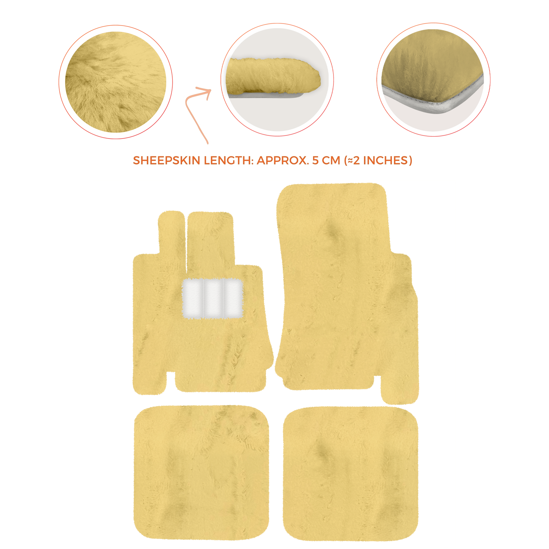 Premium Sheepskin Floor Mats for Mercedes-Benz G-Class W463 2008-2018