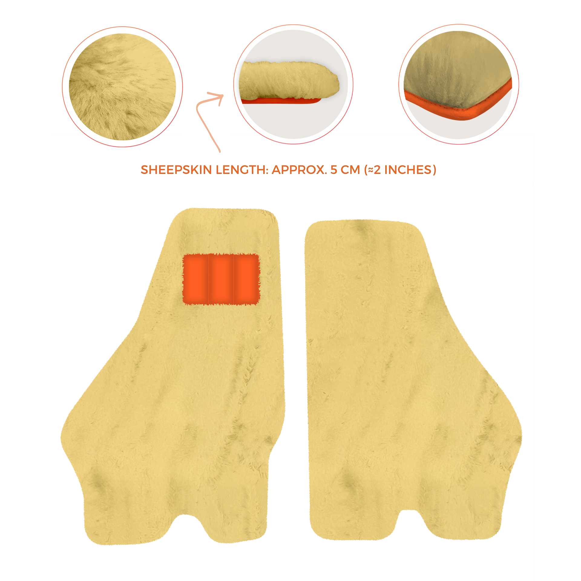 Luxury Sheepskin Floor Mats for Lamborghini Urus (2018-2026)