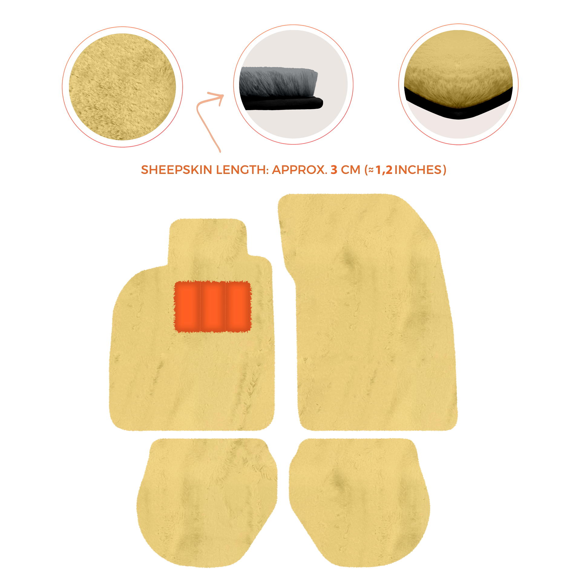 Customizable Leather Floor Mats with Triangle Pattern for Porsche 911 - 993 (1994-1998) - AutoWin