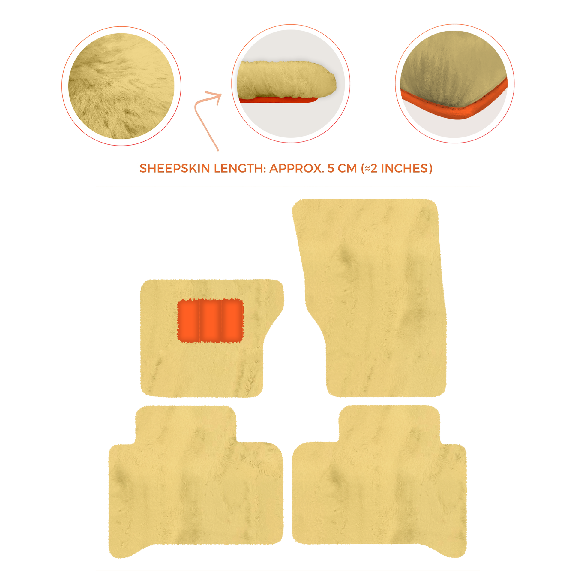 Luxury Sheepskin Floor Mats for Range Rover Velar (2017-2024)