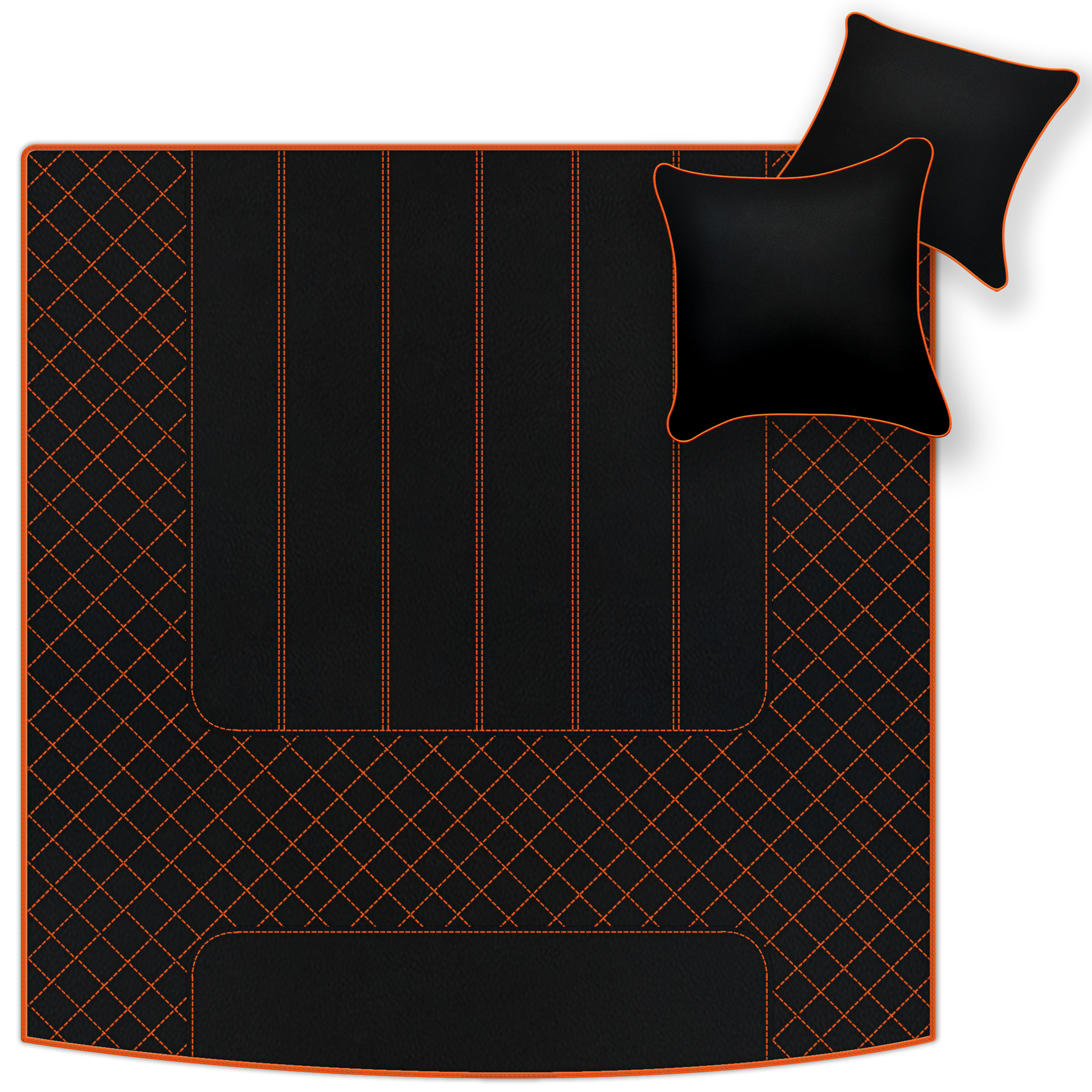 Customizable Leather Floor Mats with Double Diamond Pattern for Bentley Flying Spur (2019-2023) - AutoWin