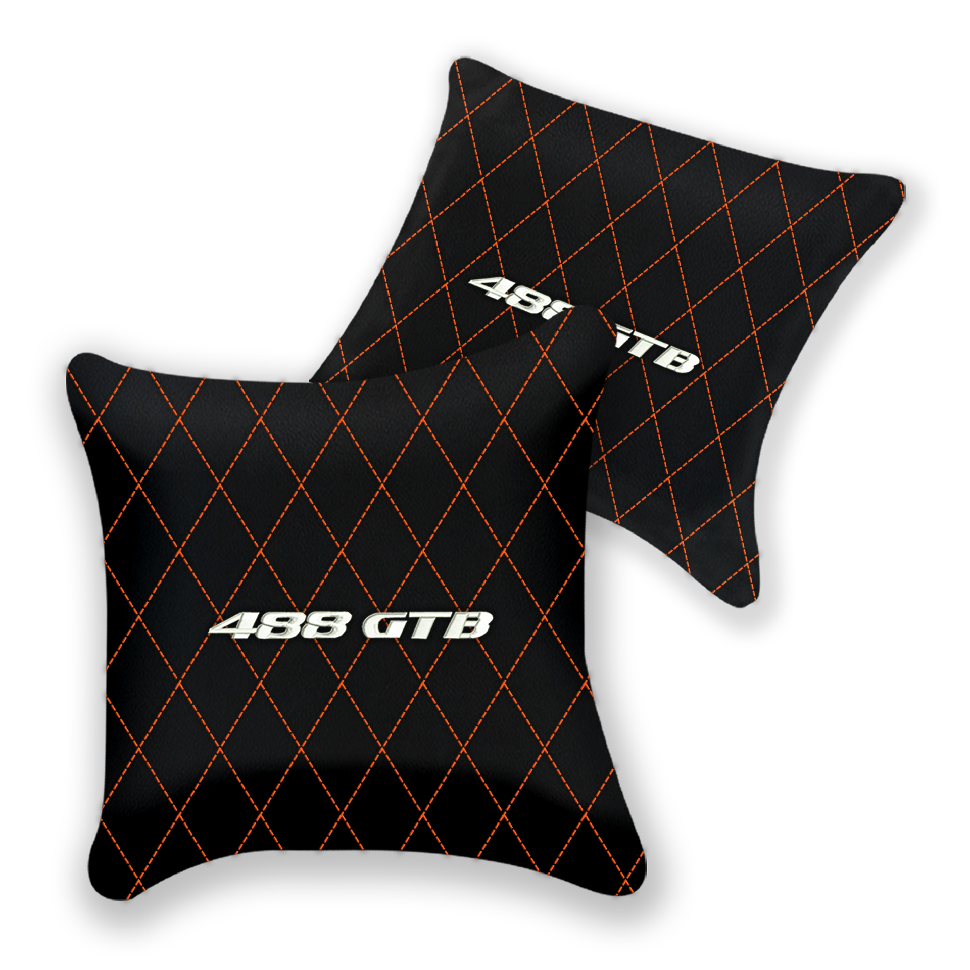 Customizable Black Leather Pillows for Ferrari 458 Italia (2009-2015)