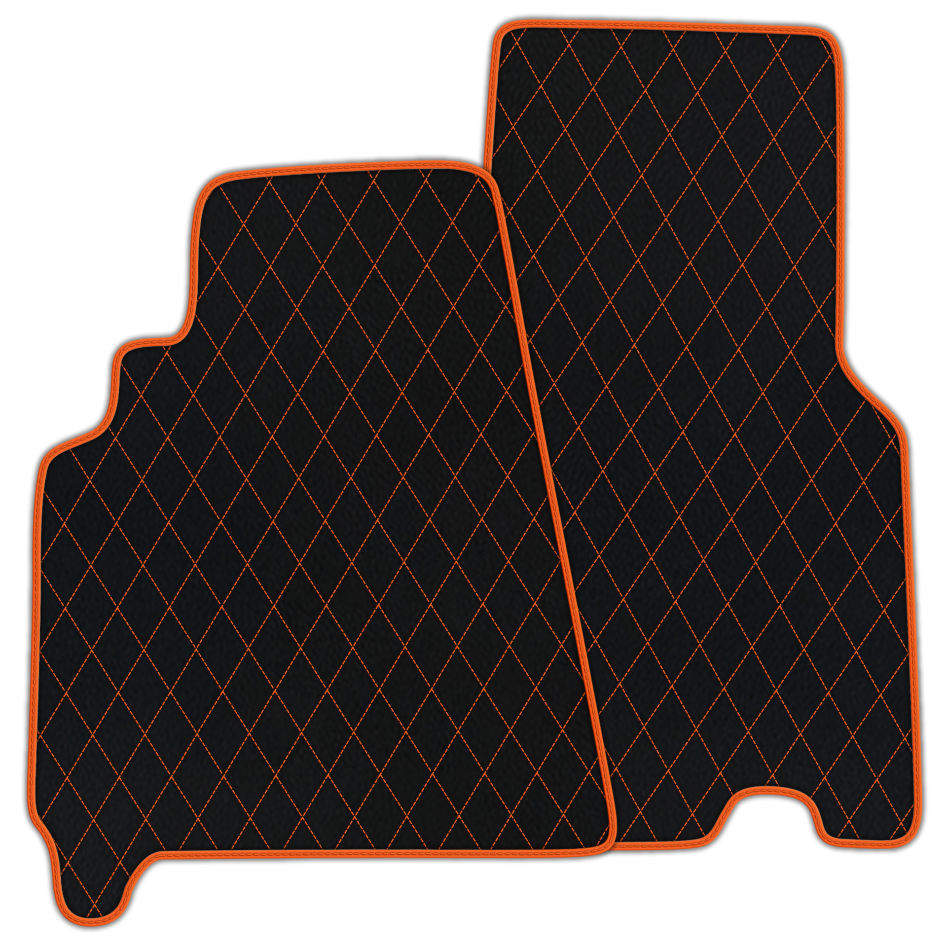 Customizable Leather Floor Mats with Double Diamond Pattern for Ferrari 550 Maranello (1996-2002) - AutoWin