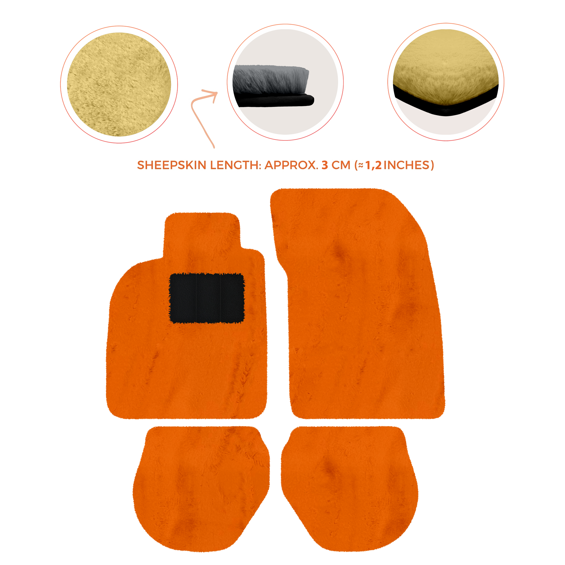 Customizable Leather Floor Mats with Triangle Pattern for Porsche 911 - 993 (1994-1998) - AutoWin