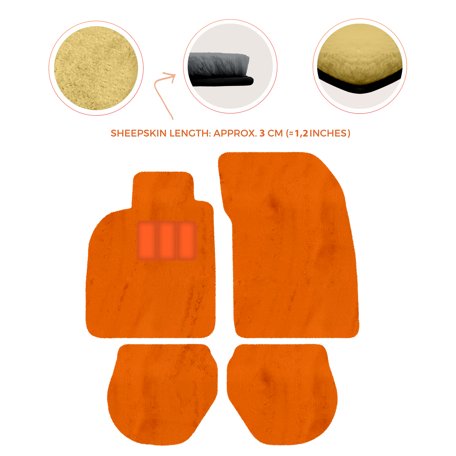 Customizable Leather Floor Mats with Triangle Pattern for Porsche 911 - 993 (1994-1998) - AutoWin