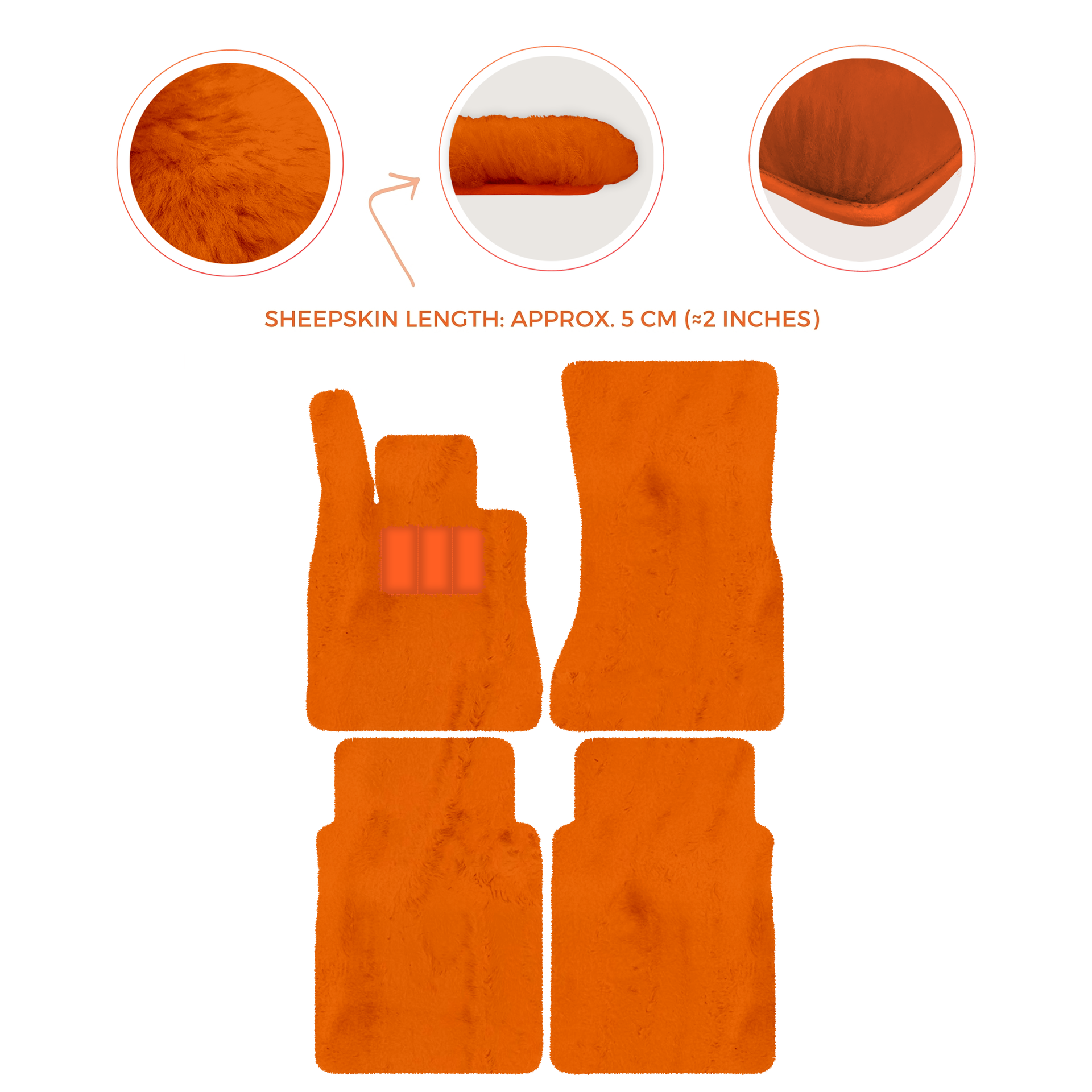 Luxury Sheepskin Floor Mats for Mercedes-Benz G-Class W463 (2018-2023)