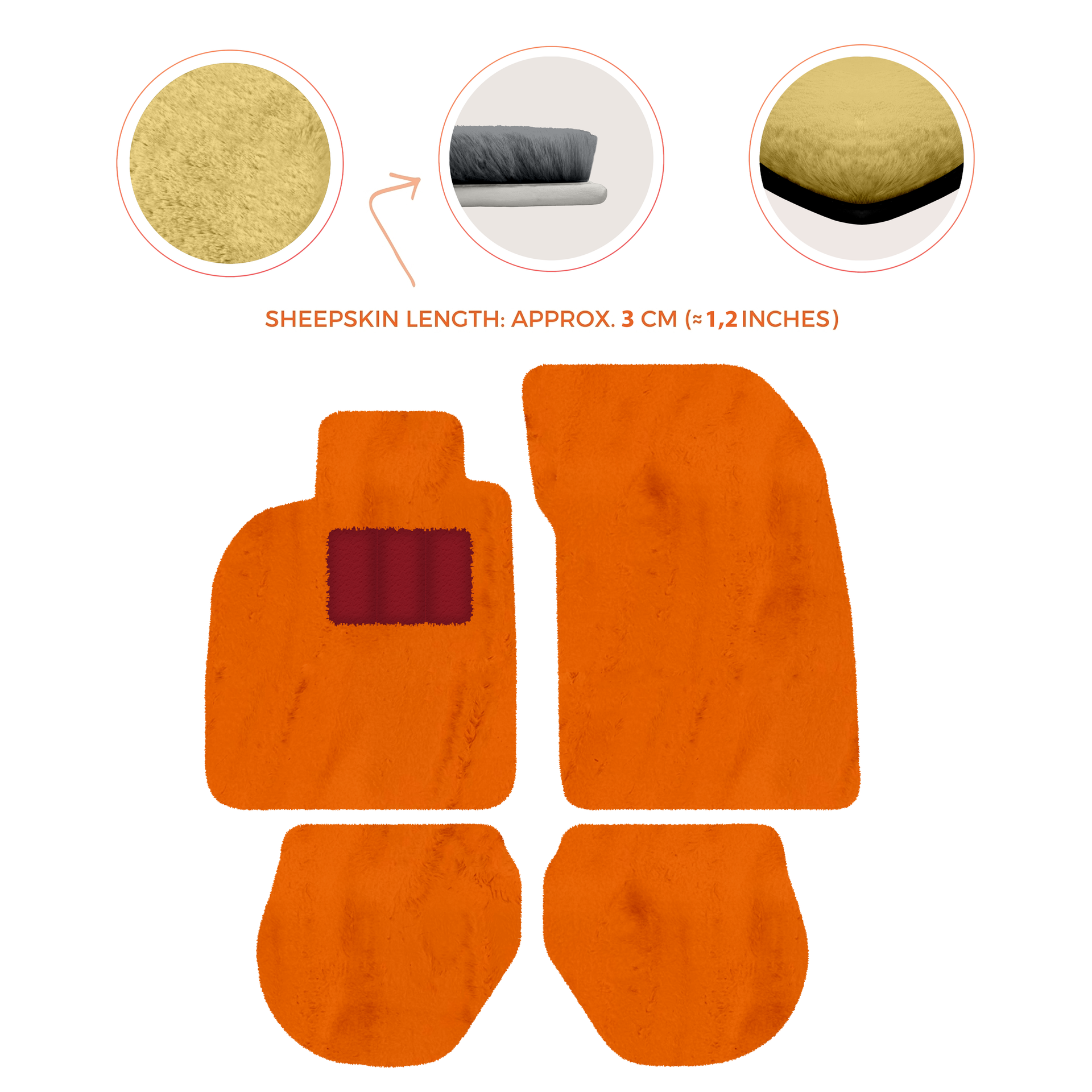 Customizable Leather Floor Mats with Triangle Pattern for Porsche 911 - 993 (1994-1998) - AutoWin