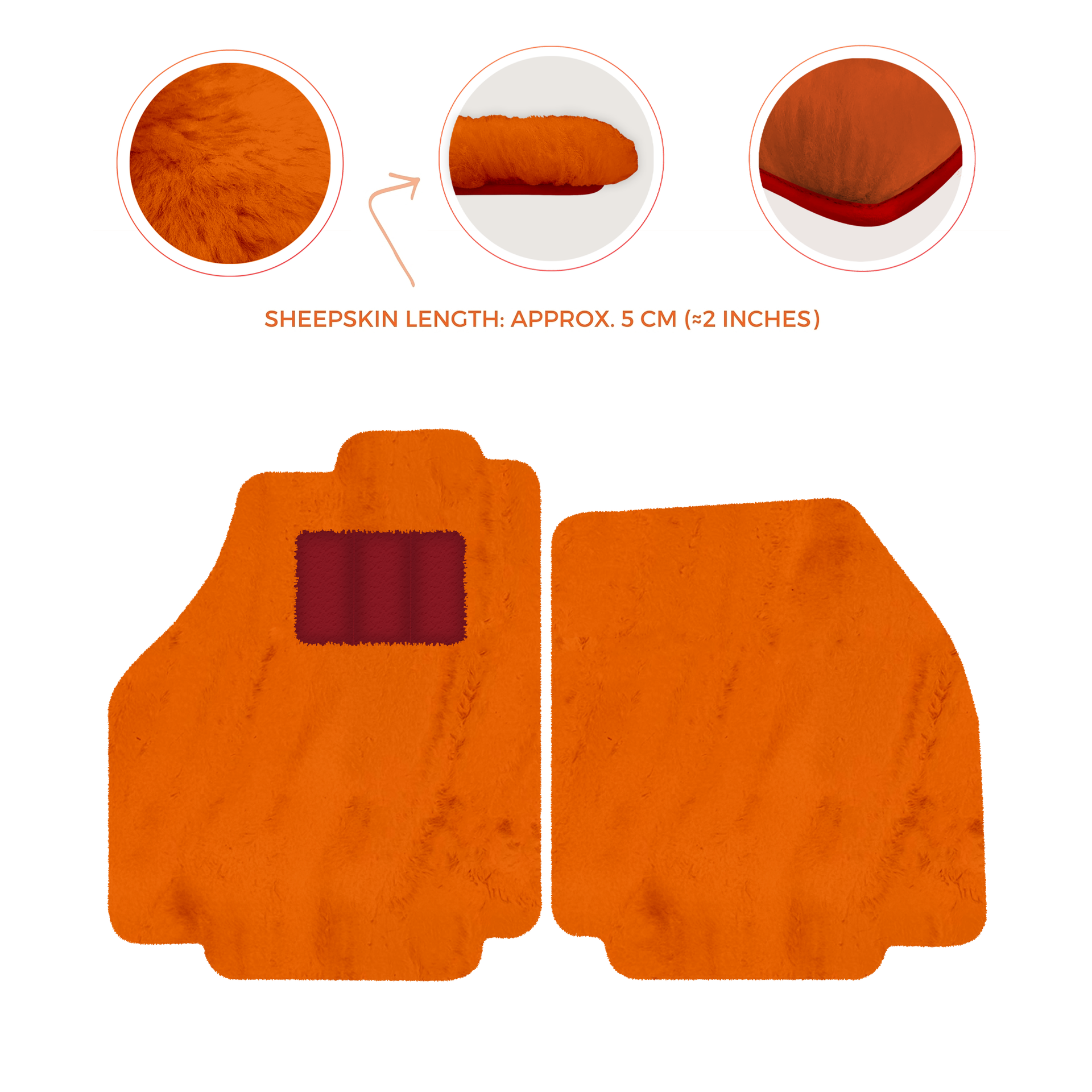 Premium Sheepskin Floor Mats for Ferrari 488 Spider (2016-2022)