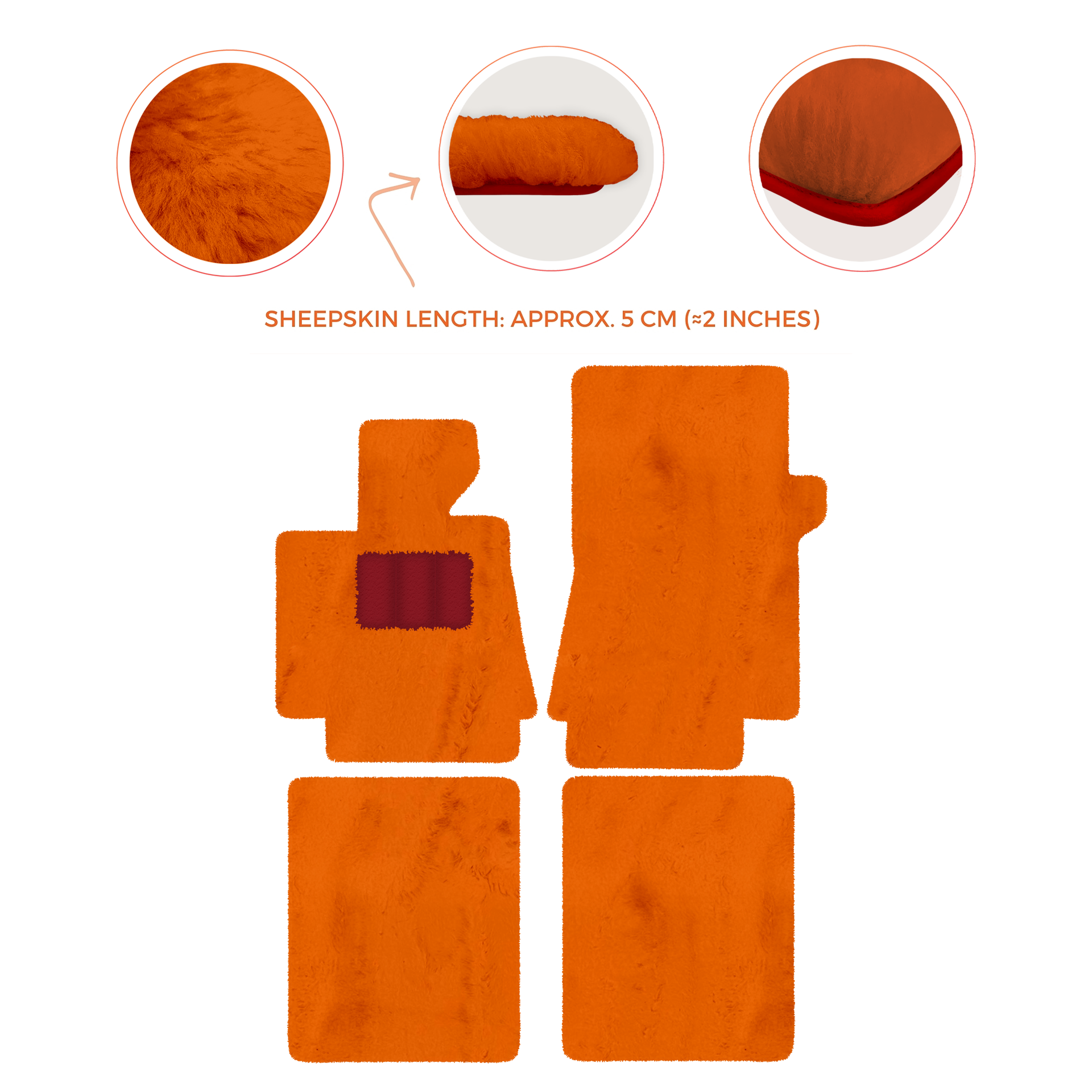 Luxurious Premium Sheepskin Floor Mats for Bentley Arnage (1998-2009)