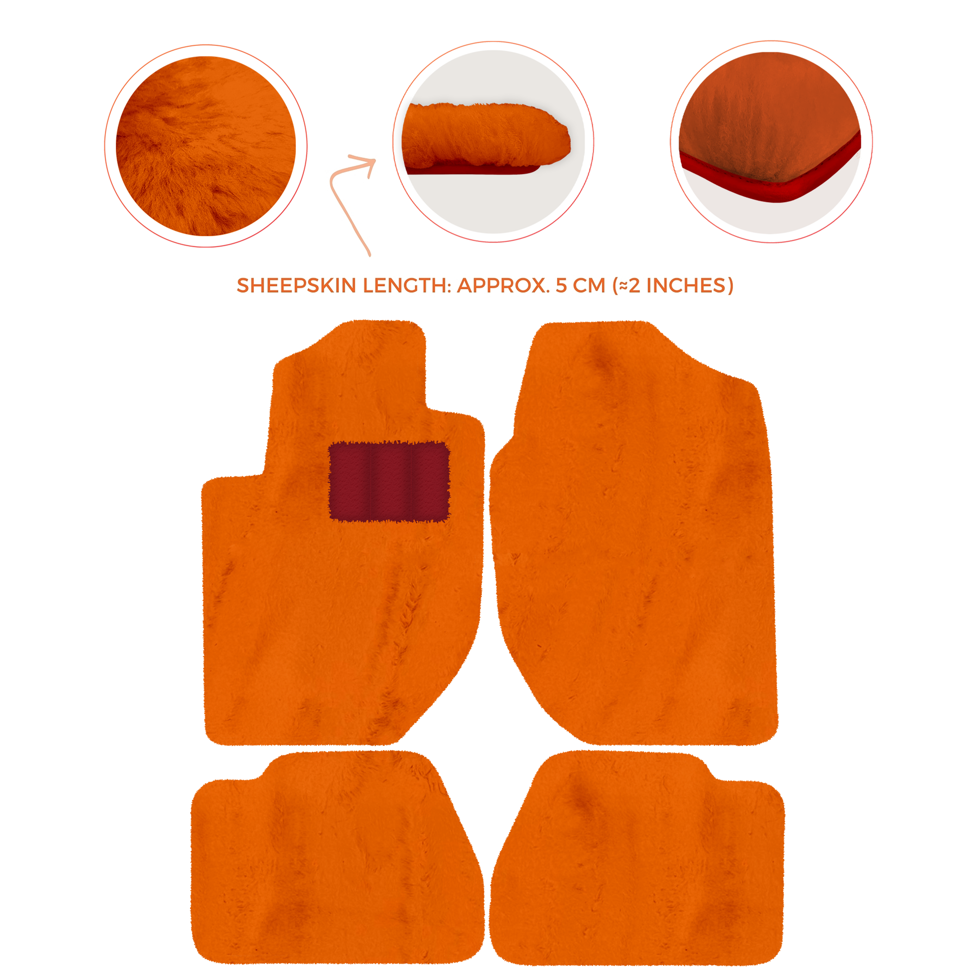 Premium Sheepskin Floor Mats for Land Rover Freelander (1997-2003)