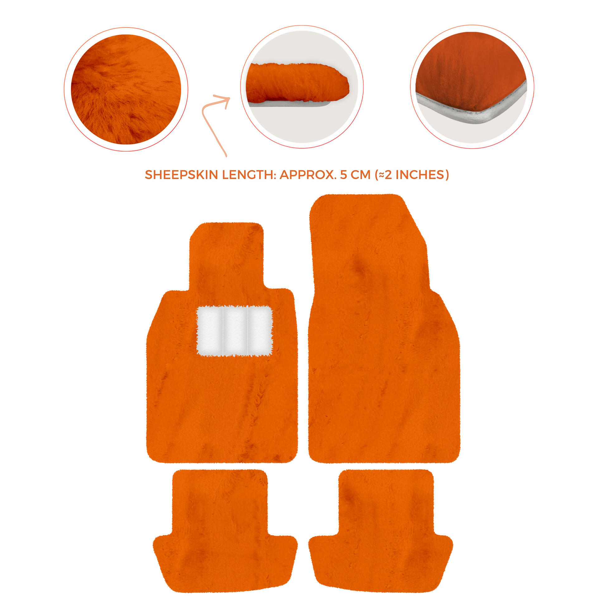 Premium Sheepskin Floor Mats for Porsche 911 991 (2012-2019)