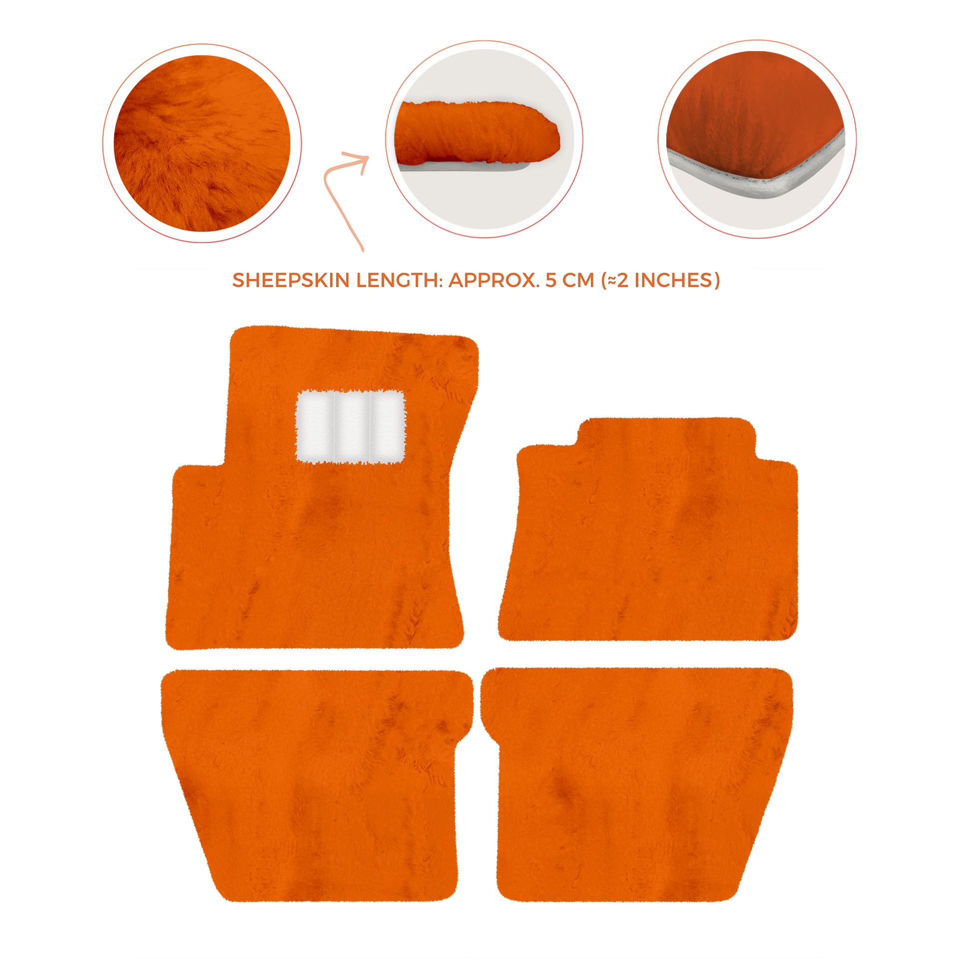 Premium Sheepskin Floor Mats for Bentley Flying Spur (2019-2023)