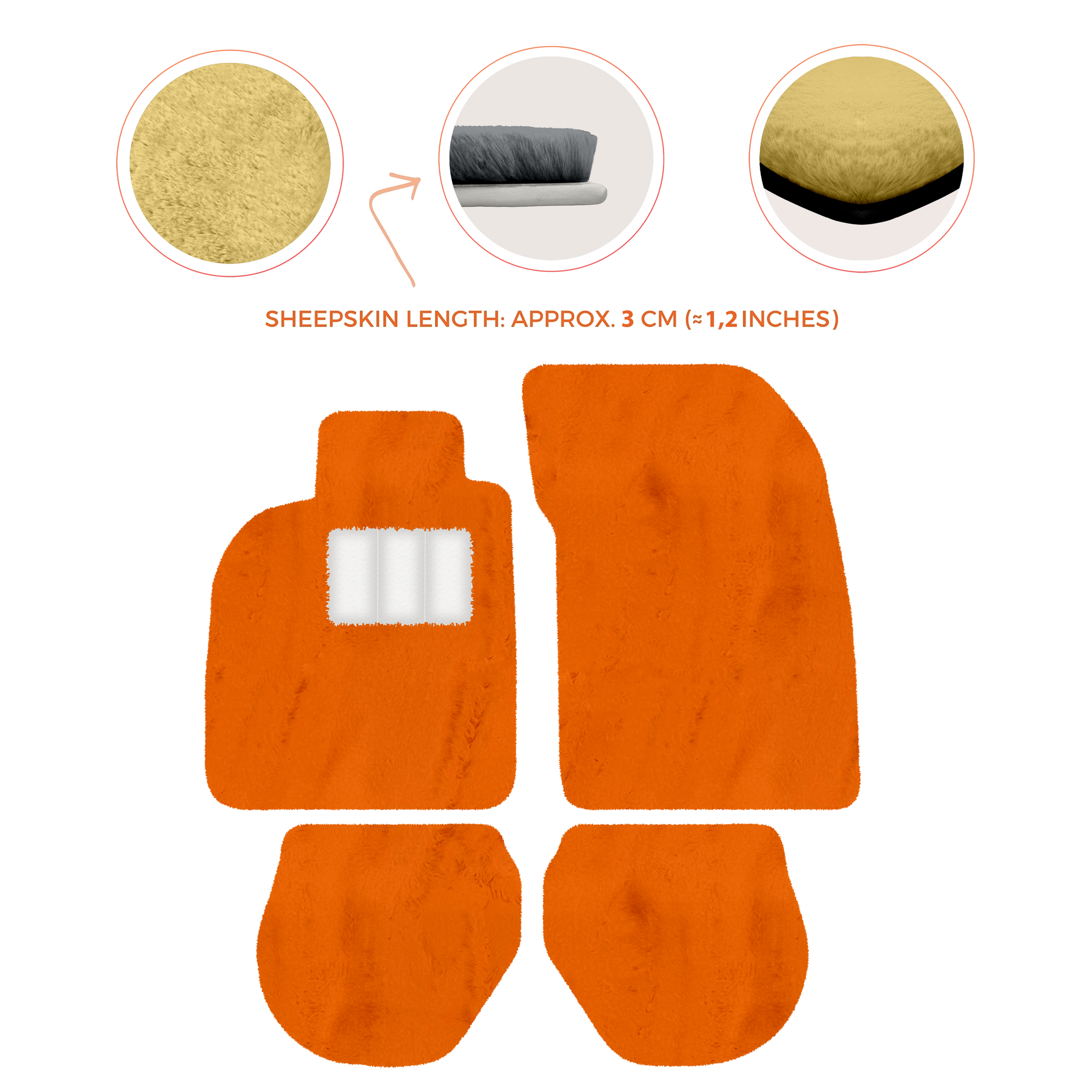 Customizable Leather Floor Mats with Triangle Pattern for Porsche 911 - 993 (1994-1998) - AutoWin