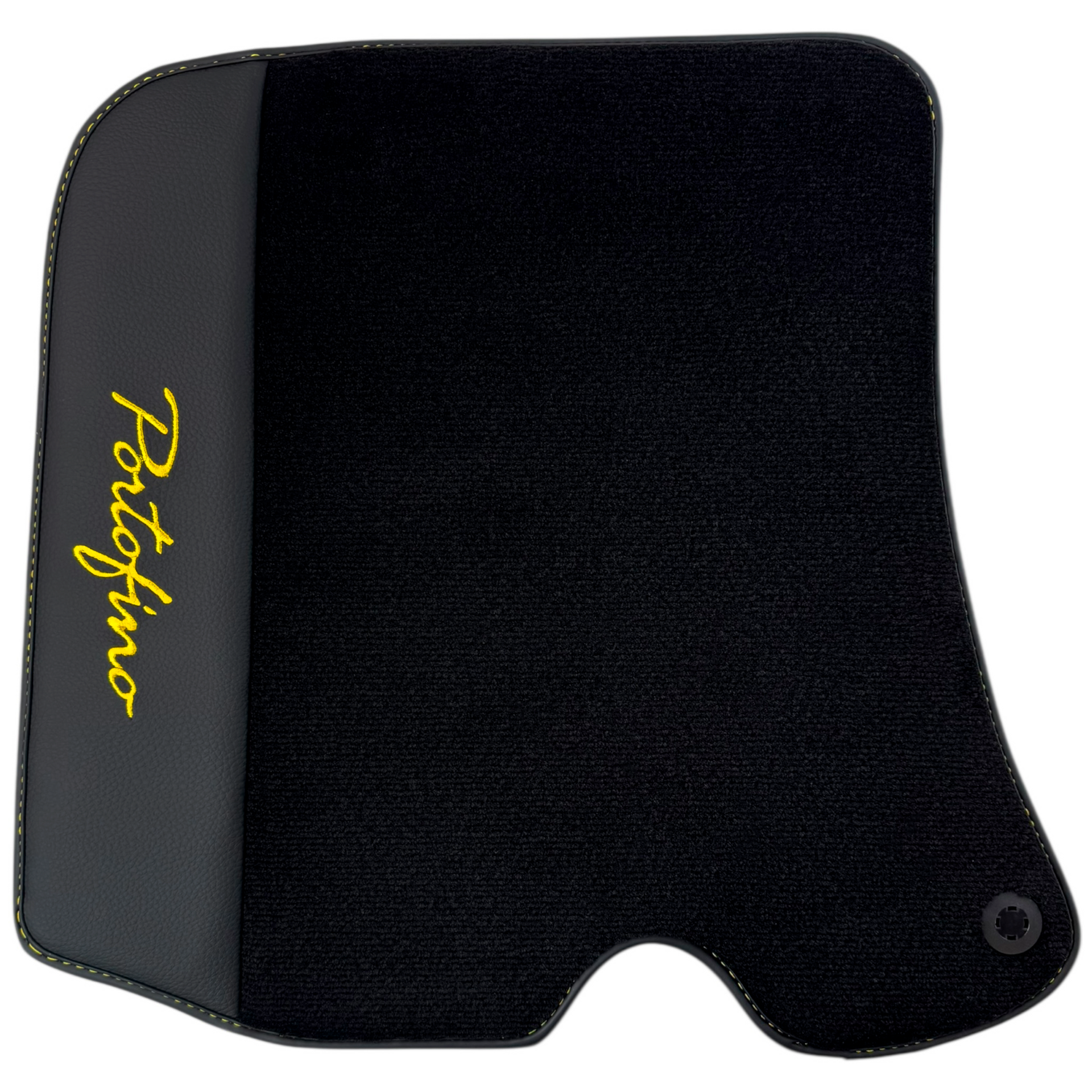Black Floor Mats for Ferrari Portofino (2018-2023) with Leather