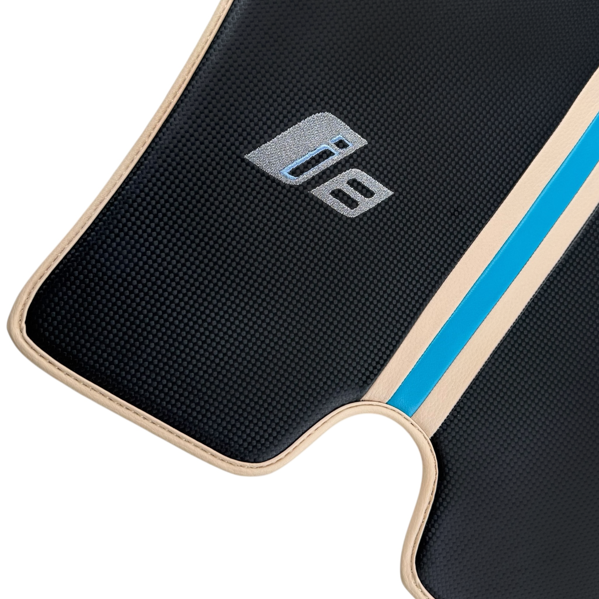 Customizable Leather Floor Mats with Raptor Hex Pattern for BMW i8 Series l12 I15 - AutoWin