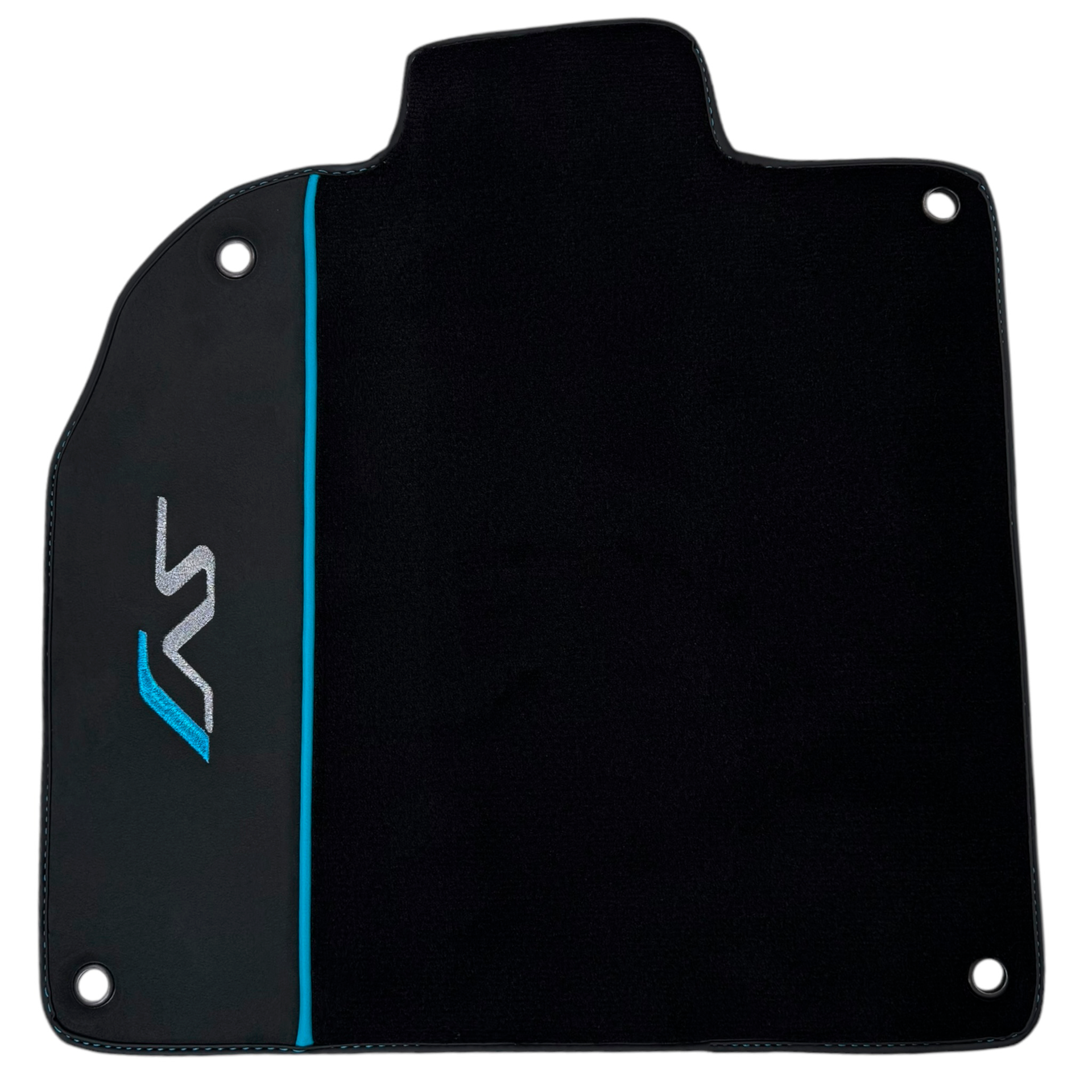 Black Floor Mats for Lamborghini Aventador SVJ with Alcantara Leather