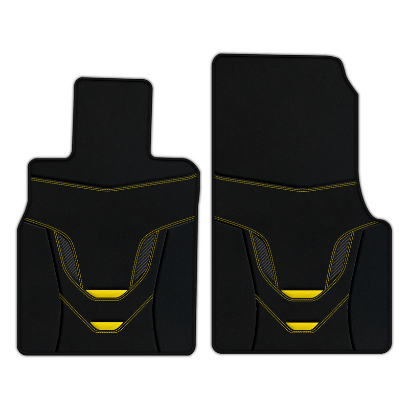Customizable Leather Floor Mats with AW46 Pattern for Chevrolet Corvette C8 (2020-2024)
