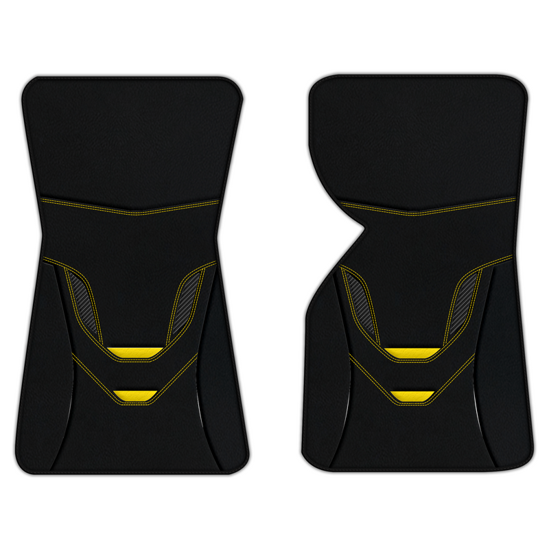 Customizable Leather Floor Mats with AW46 Pattern for Chevrolet Corvette C3 (1968-1982)