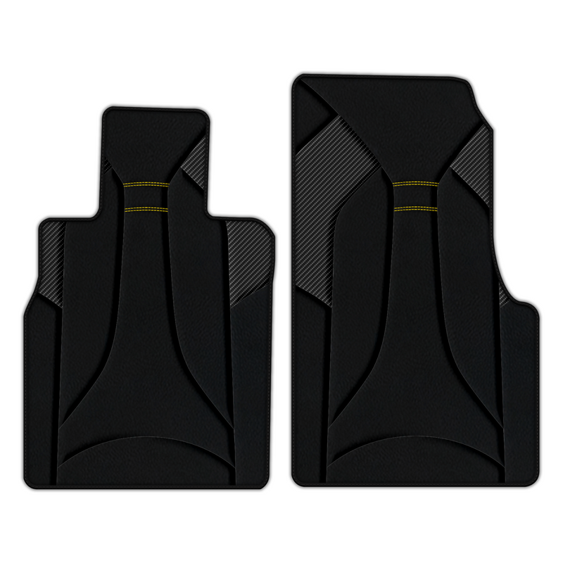 Customizable Leather Floor Mats with AW48 Pattern for Chevrolet Corvette C8 (2020-2024)