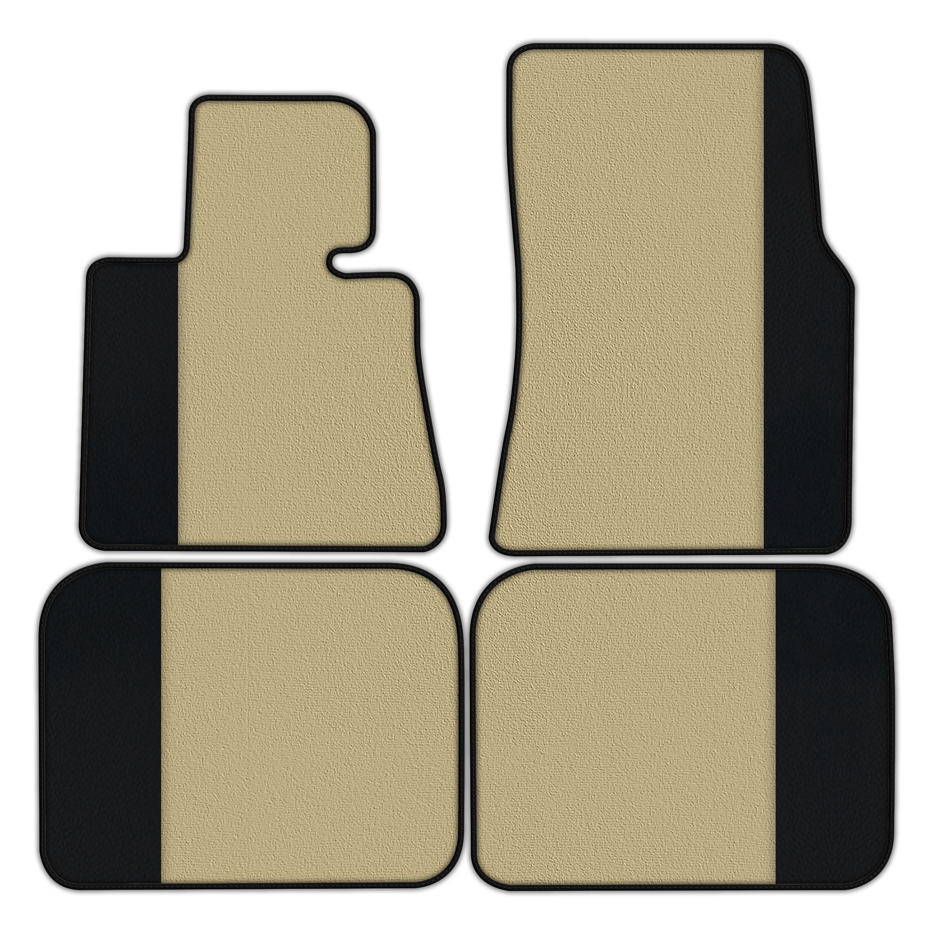 Customizable Floor Mats From Carpet With Leather for Rolls-Royce Phantom Sedan (2003-2016)