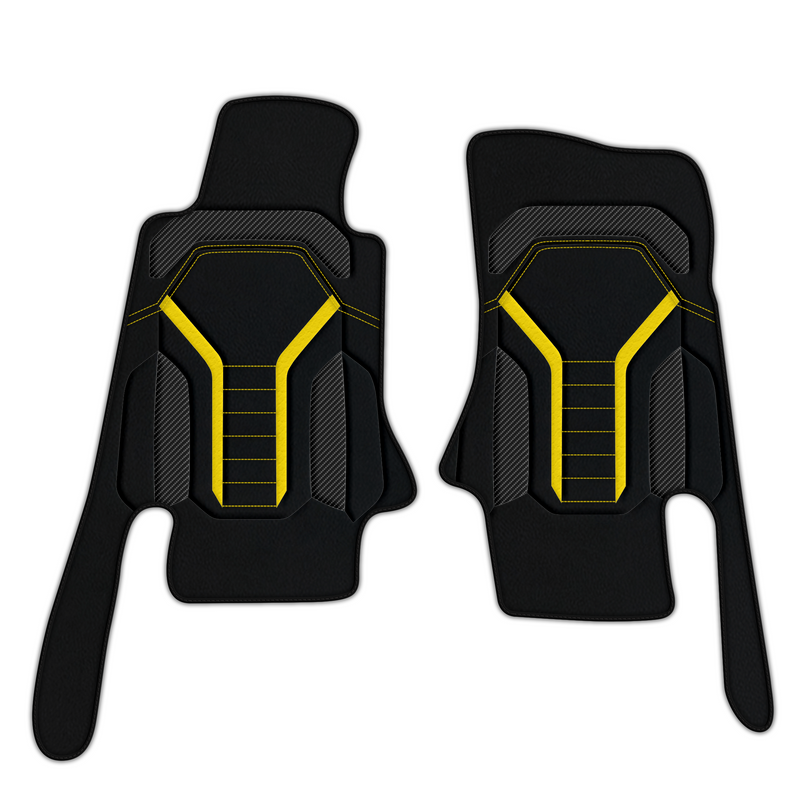 Customizable Leather Floor Mats with AW47 Pattern for Chevrolet Corvette C5 (1997-2004)