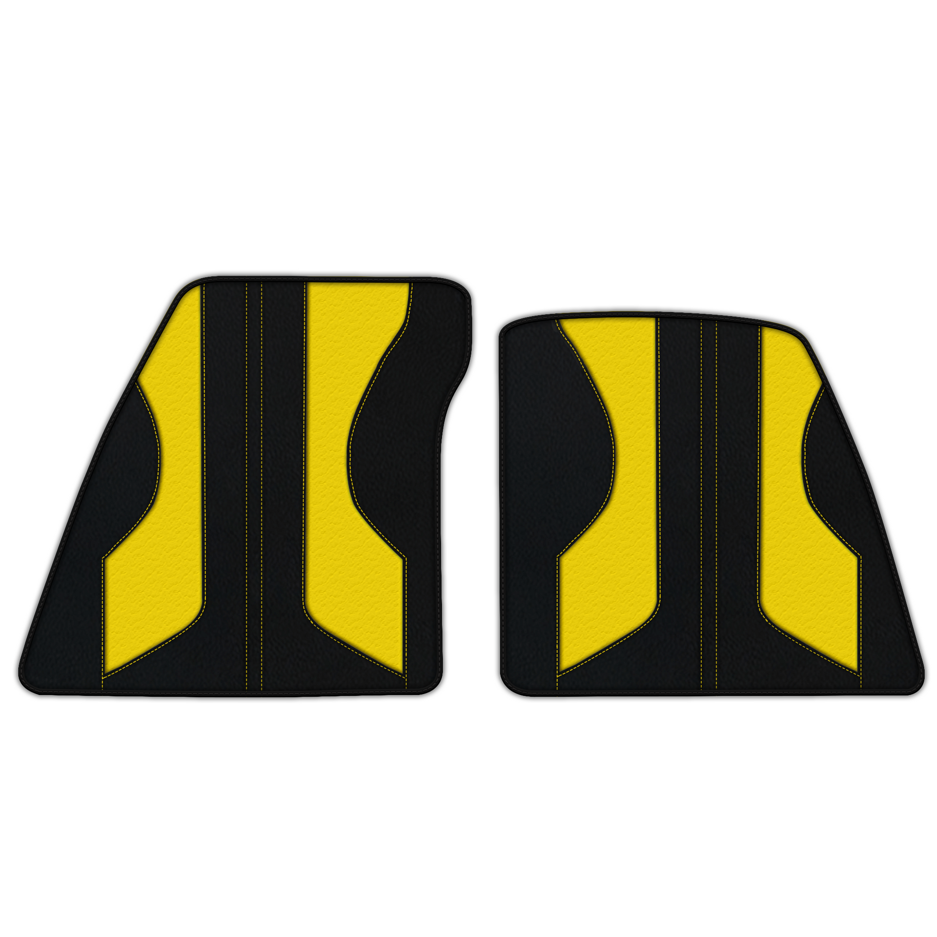 Customizable Leather Floor Mats with Symmetrical Hex Pattern for Ferrari 296 GTS (2022-2025) - AutoWin